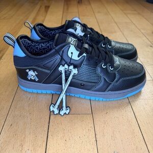 Stylish Black and Blue Men's Sneakers